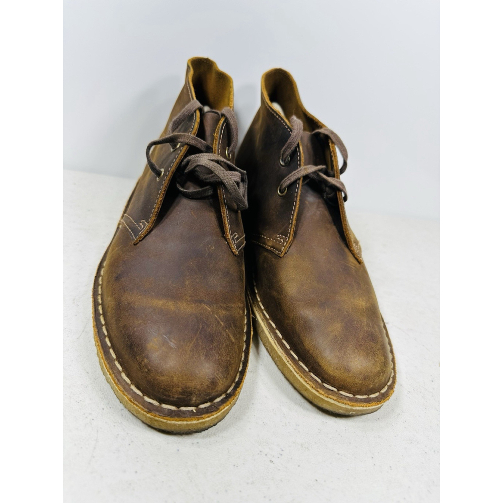Clarks Women's Desert Boot Chukka in Beeswax Brown Size 8,5M EUC Scuffed - Picture 3 of 8